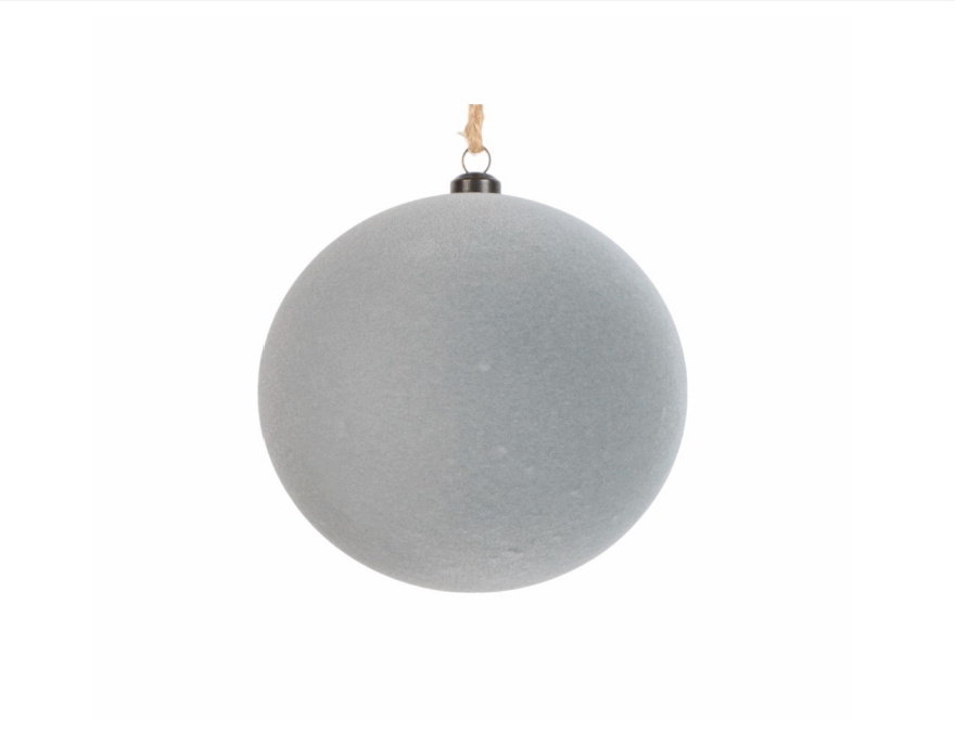 Grey Velvet Ornament