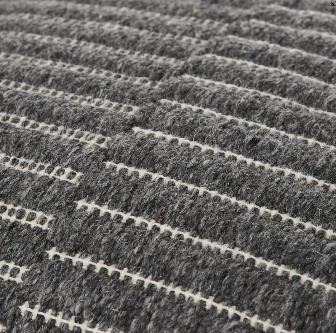 close up grey textured throw pillow