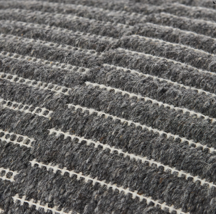 close up grey textured throw pillow