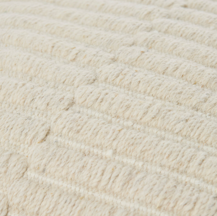 close up white textured throw pillow