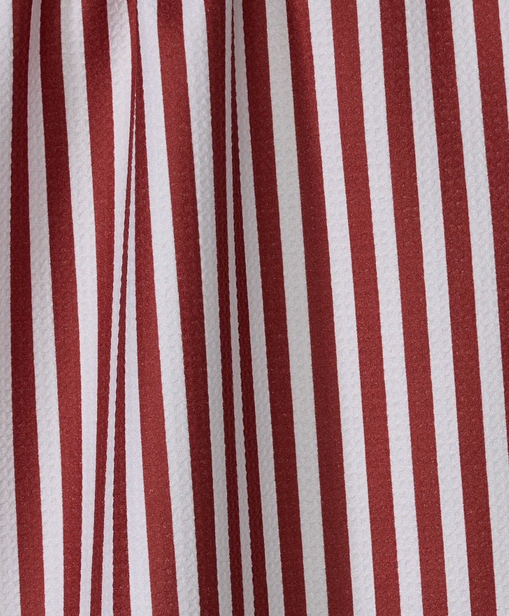 Red and white striped towel 
