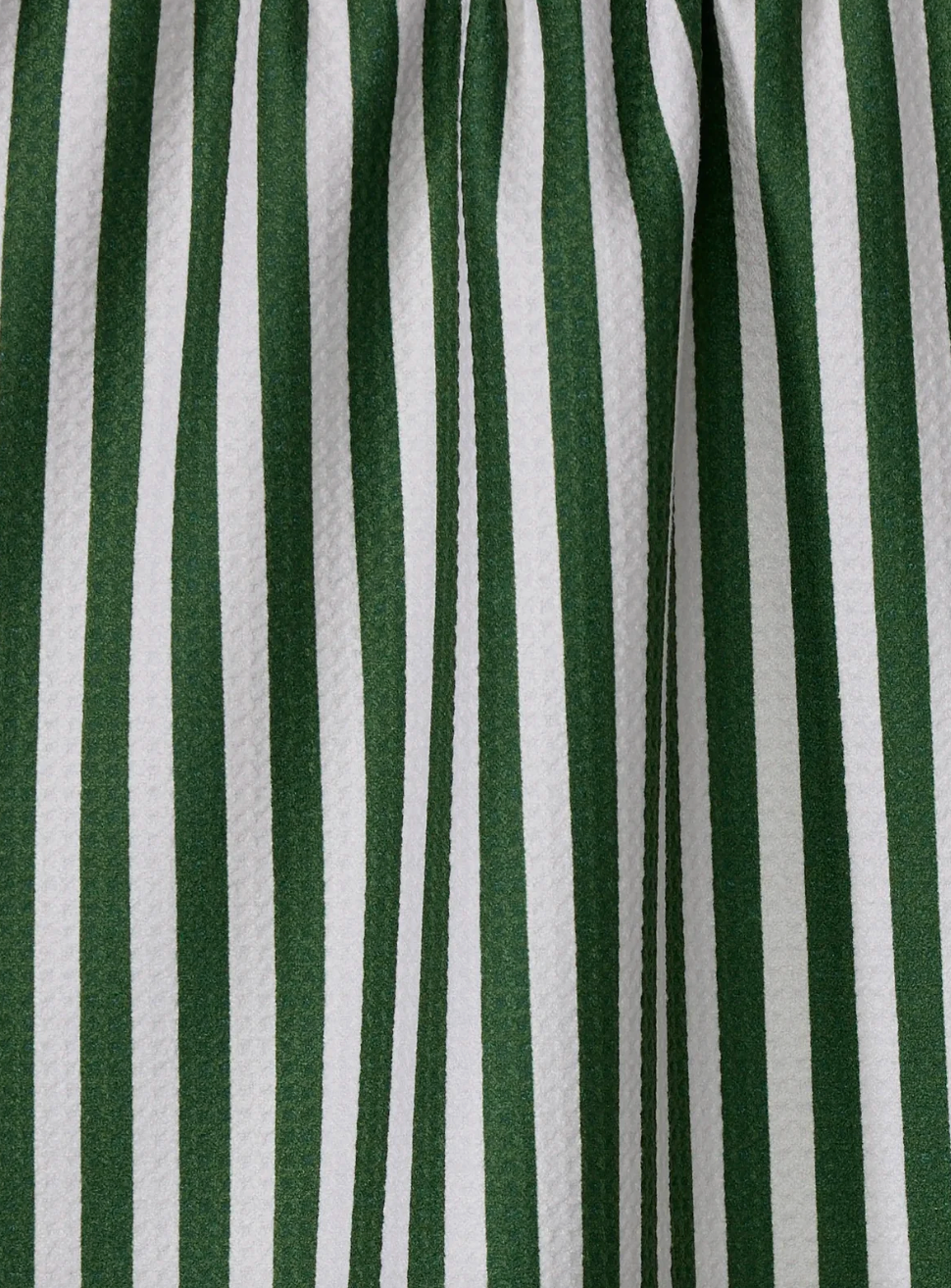 Green and white striped towel 