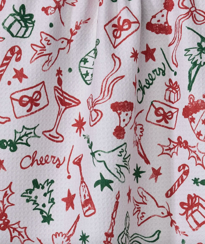 Holiday Doodles Tea Towel