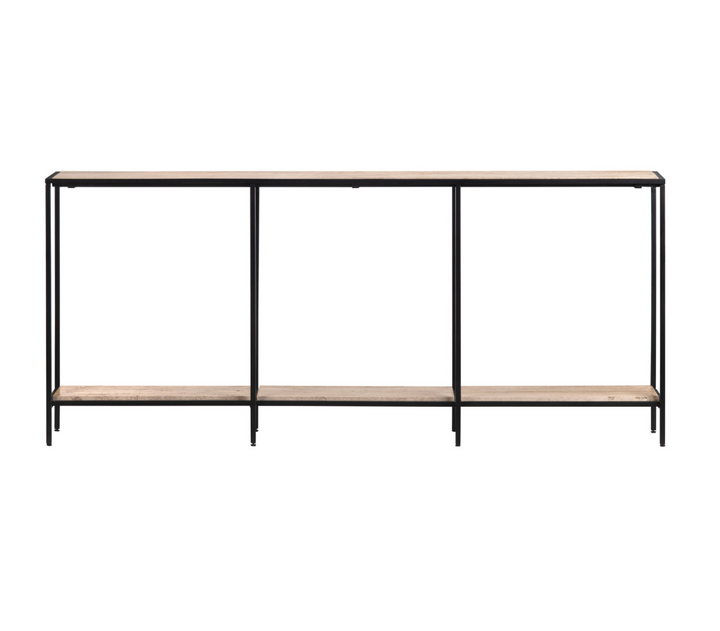 Travertine console table