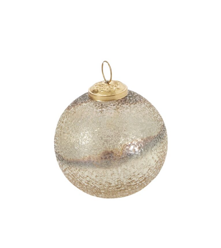 gold glass ornament with ombre finish