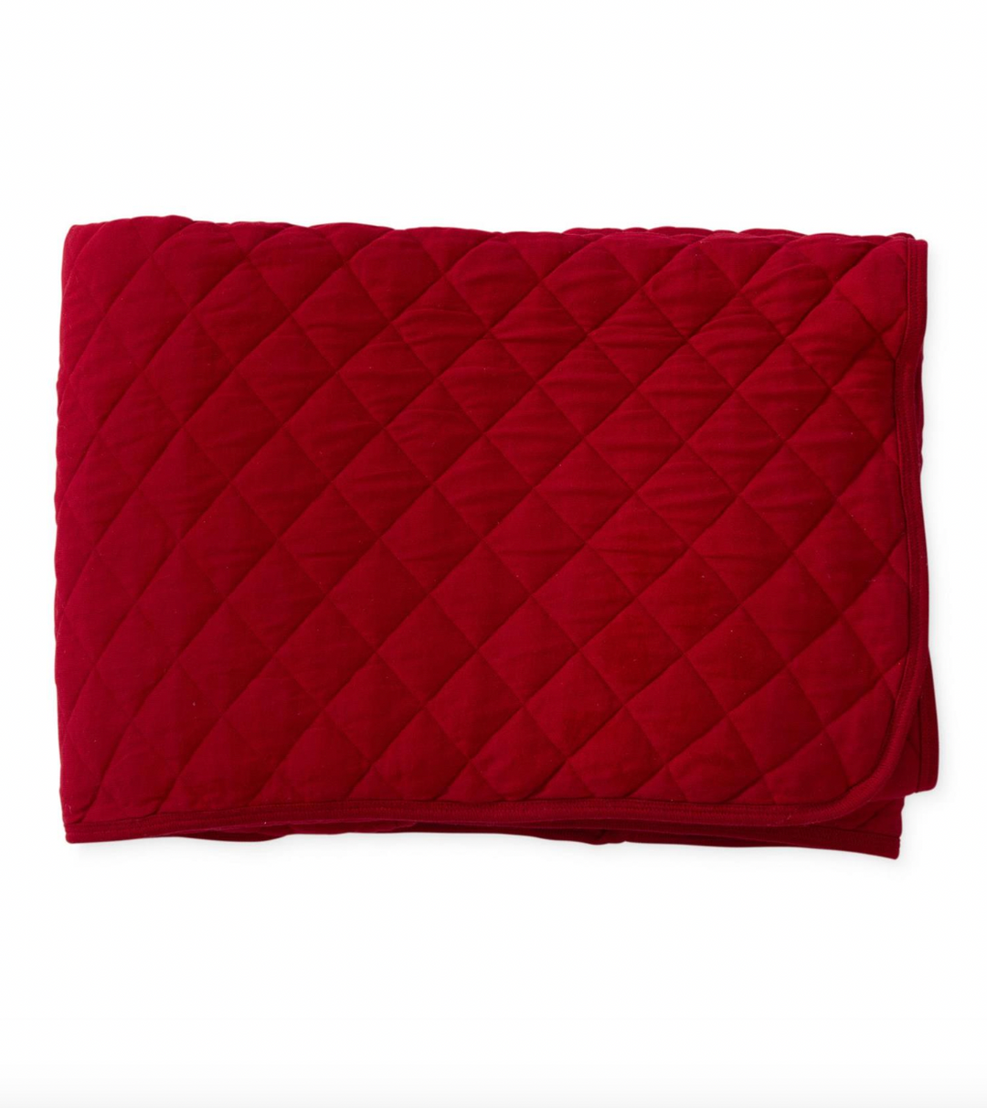 60 Inch Red Quilted Throw