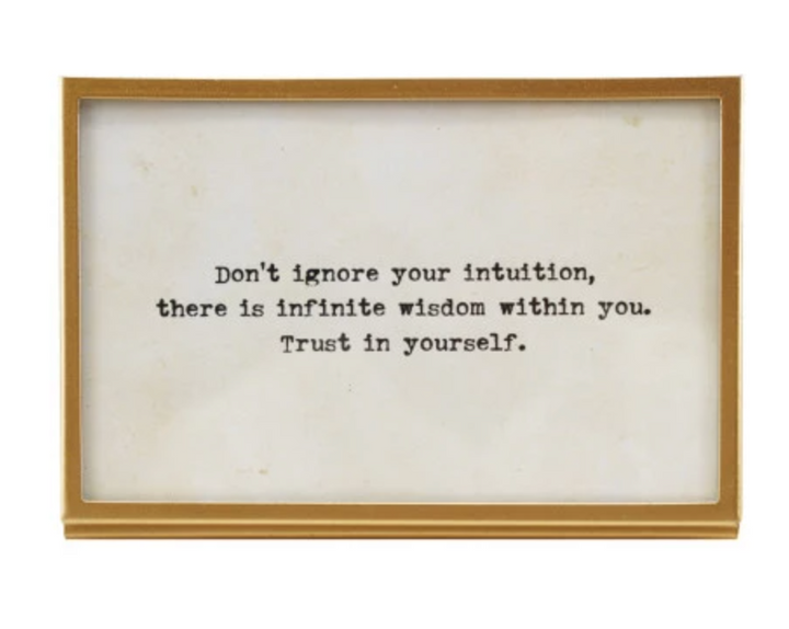 Gold Frame with Saying