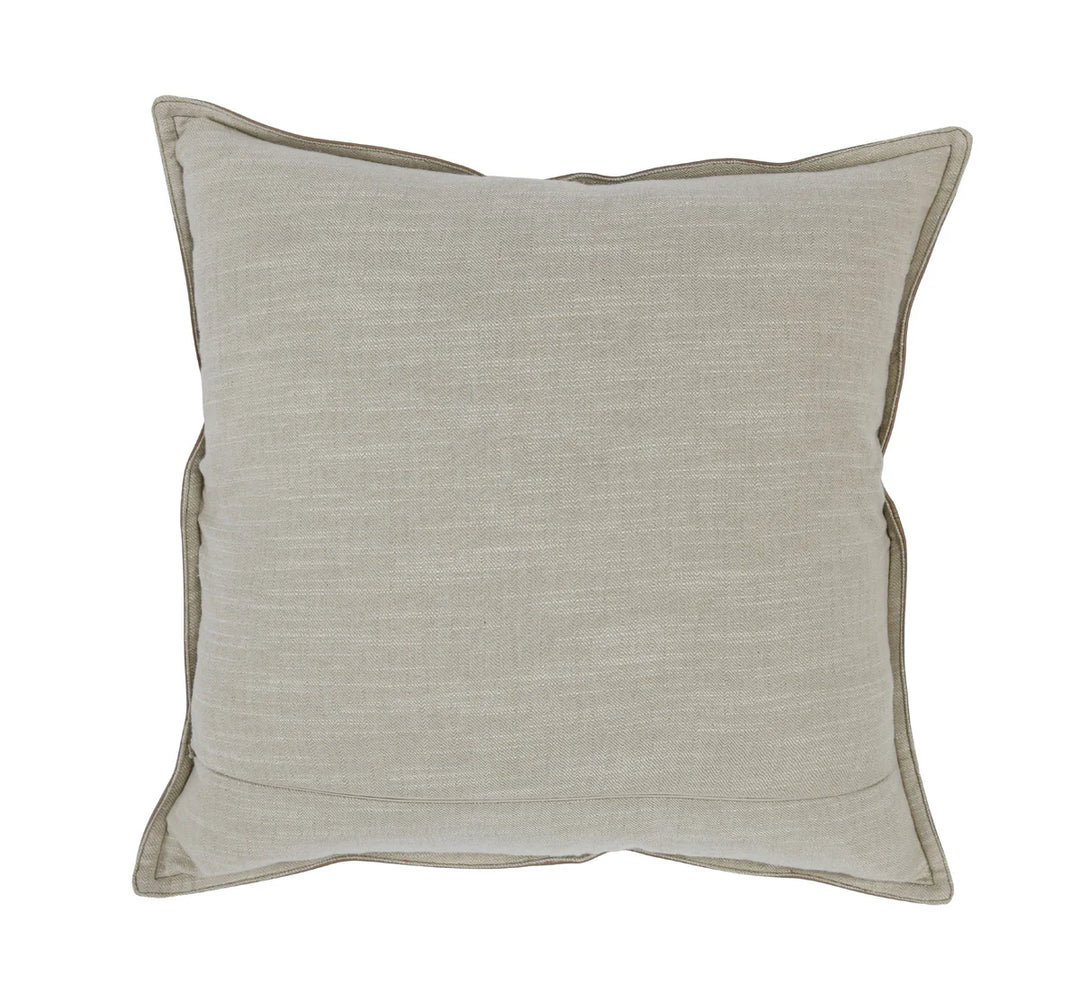 Sandstorm Taupe Leather 22x22 Pillow