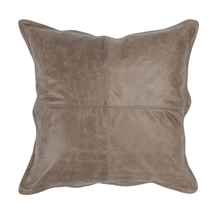 Sandstorm Taupe Leather 22x22 Pillow