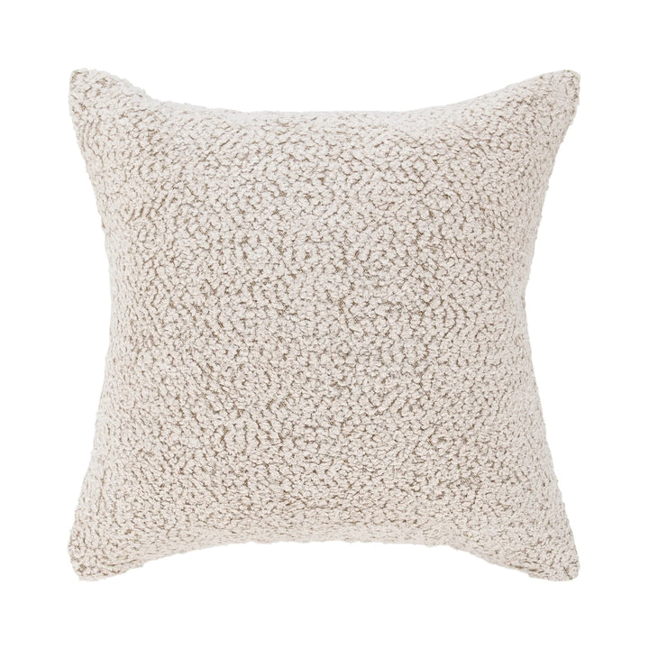 textured ivory and beige down filled pillow
