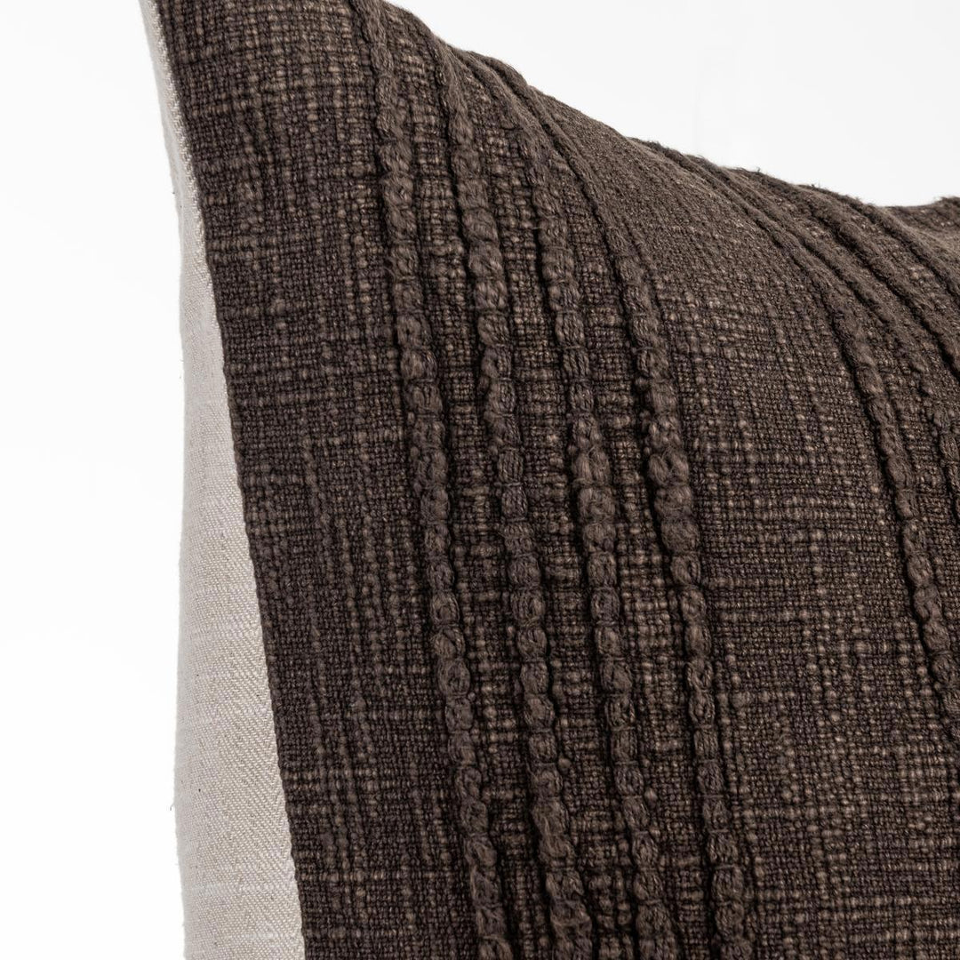 Gratitude Ganache Brown 22x22 Pillow