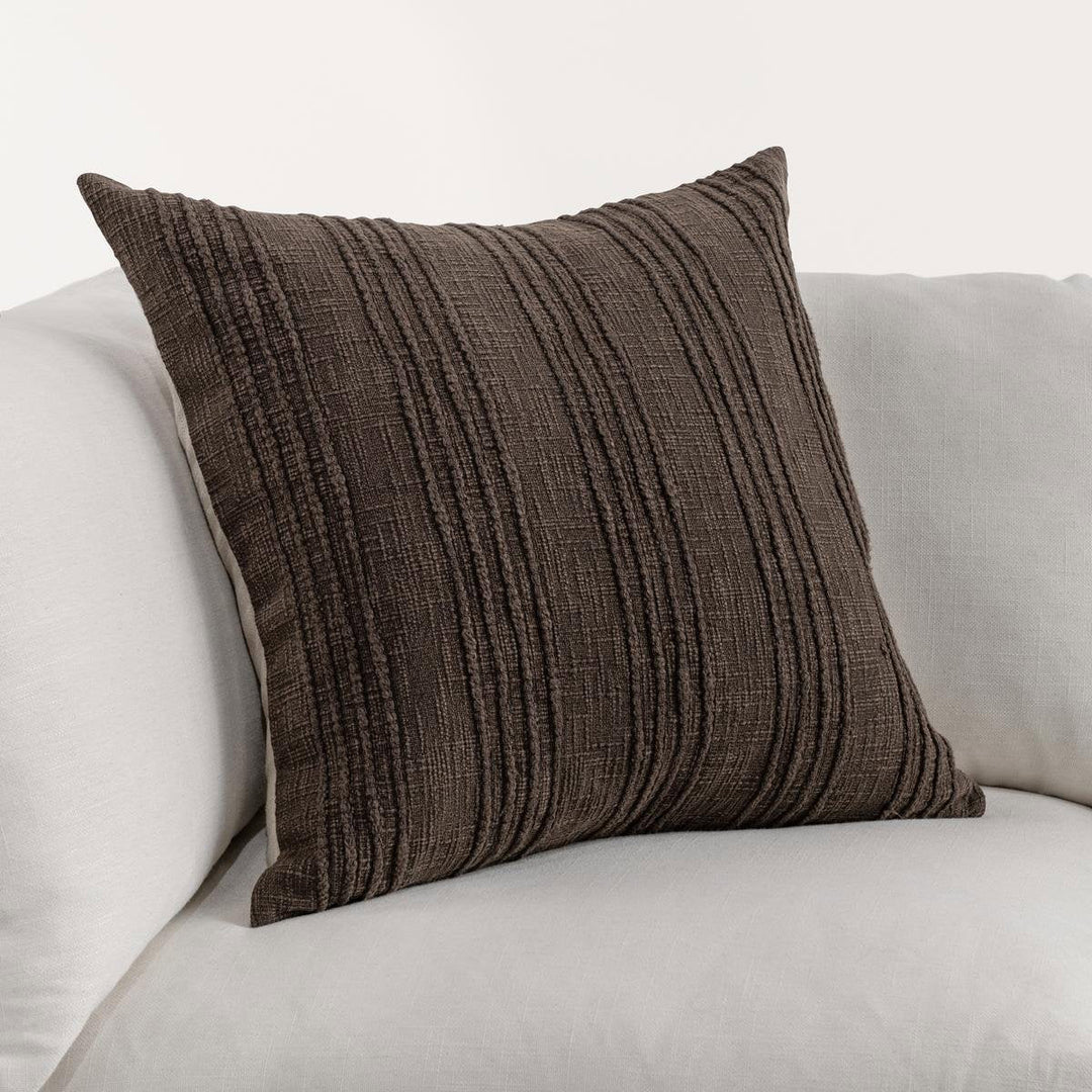 Gratitude Ganache Brown 22x22 Pillow