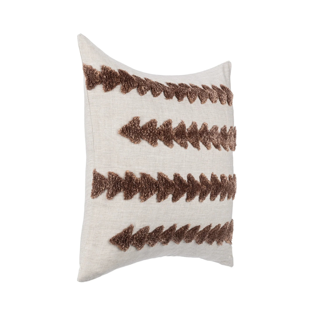 Textured Frothed Brown Pillow