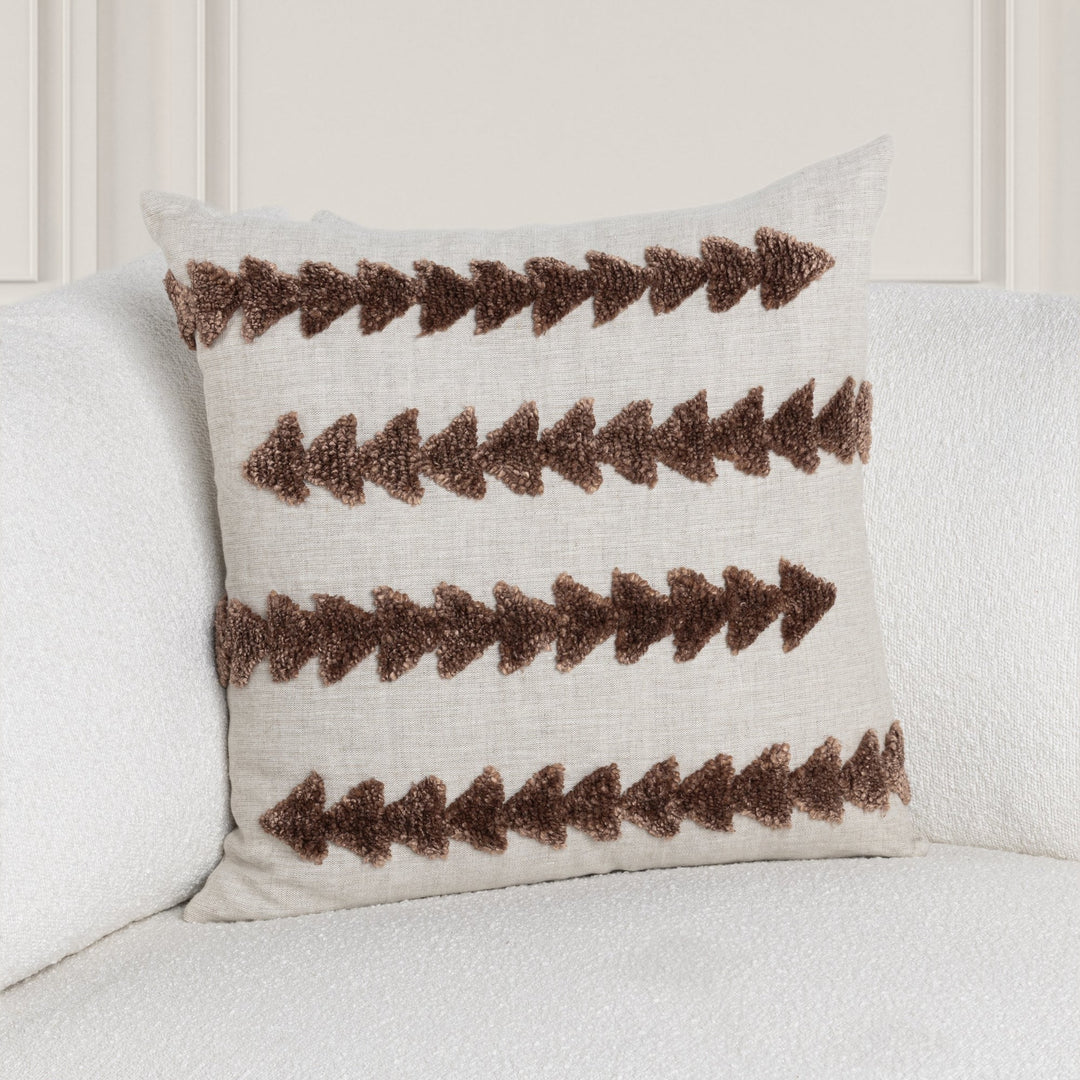 Textured Frothed Brown Pillow