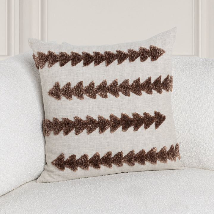 Textured Frothed Brown Pillow