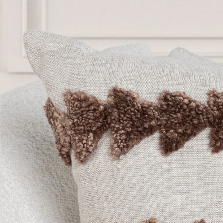 Textured Frothed Brown Pillow