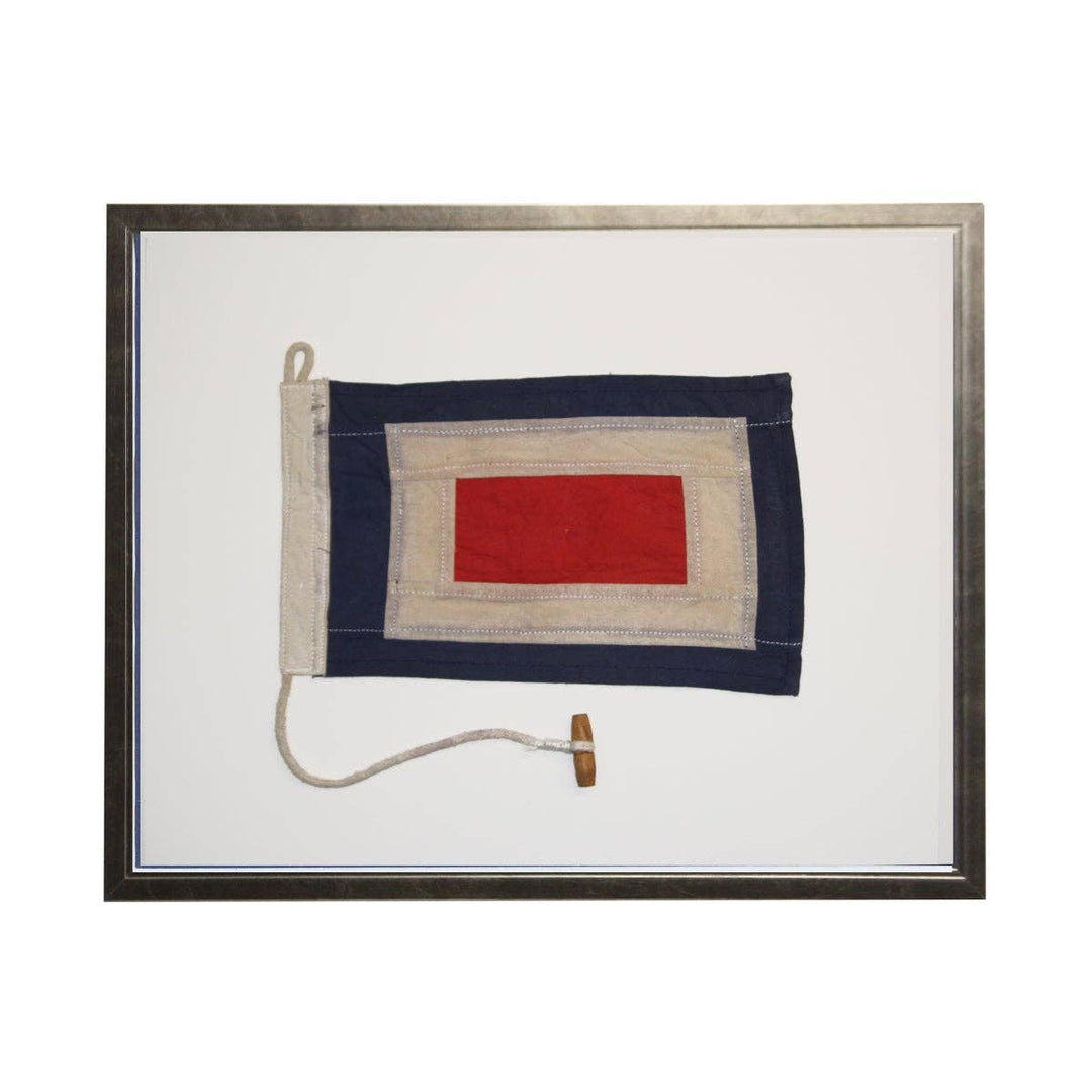 Nautical Flag: White Shadowbox  20" x 16"