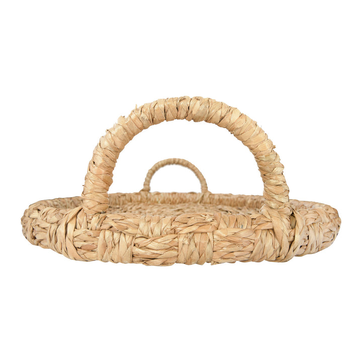 Hand-Woven Oval Trays with Handles