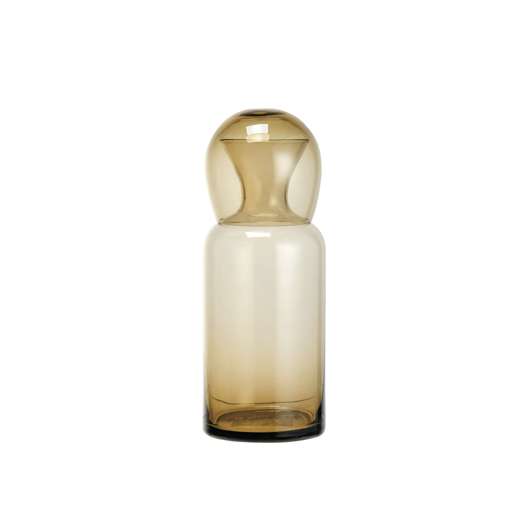 Amber Glass Carafe w/ Drinking Glass