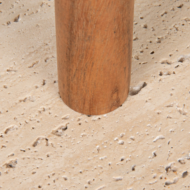 Paper Towel Holder Scalloped Travertine Base