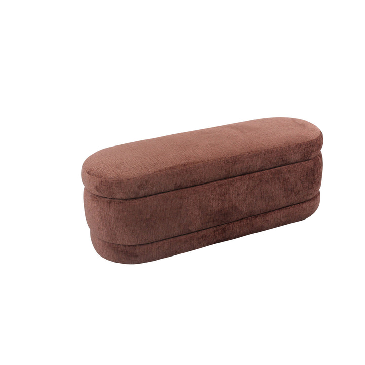 Chenille Fabric Upholstered Bench