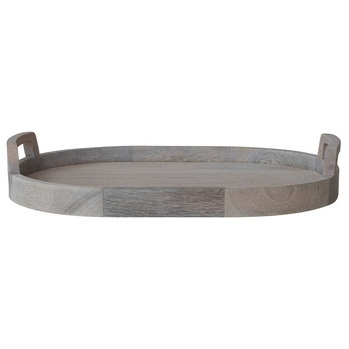 Oval Bleached Mango Wood Tray