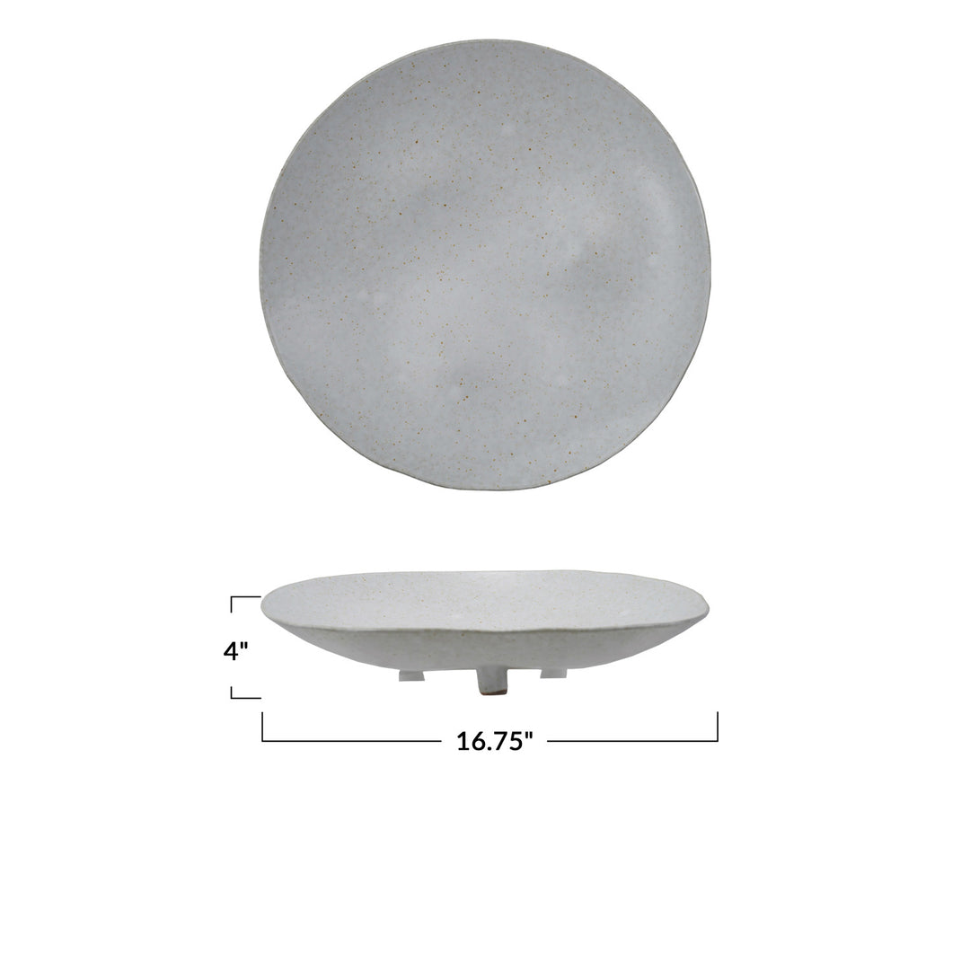 Stoneware Footed Platter
