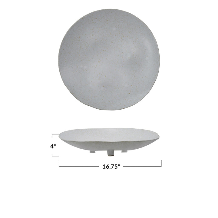 Stoneware Footed Platter