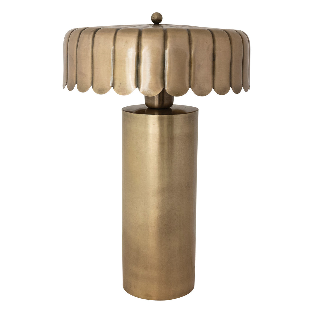 Scalloped Metal Table Lamp