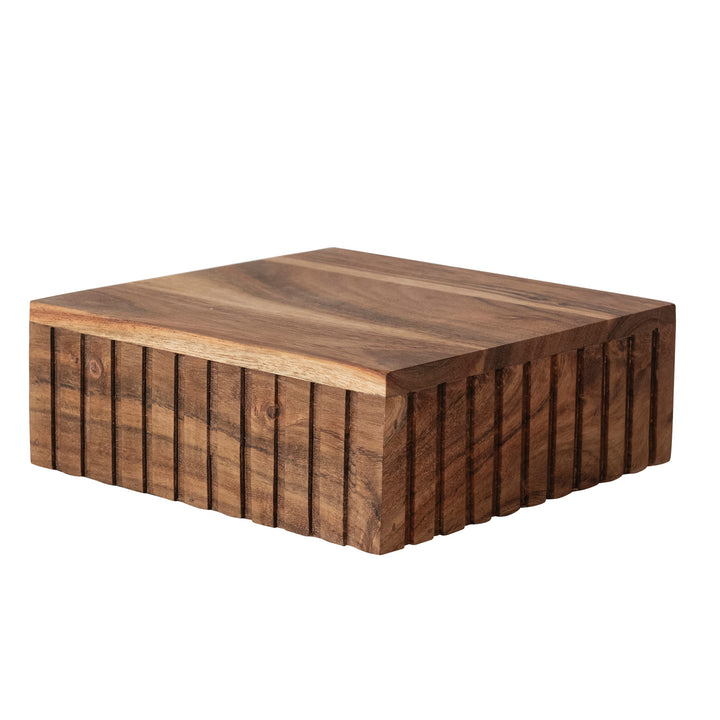 Carved Mango Wood Platform Cheese/Serving Board
