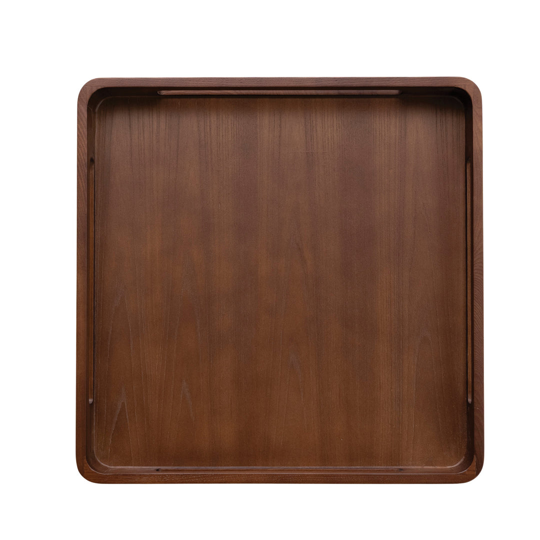 Decorative Ash Wood Tray with Handles