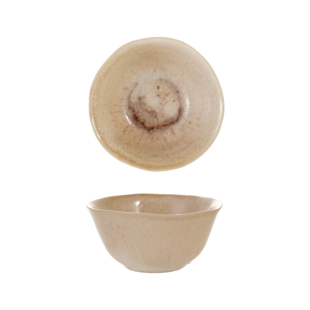 Stoneware Bowl, Reactive Crackle Glaze