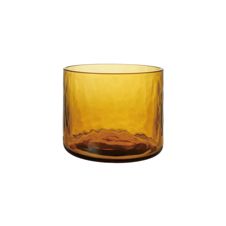 Amber 8 oz. Hammered Glass