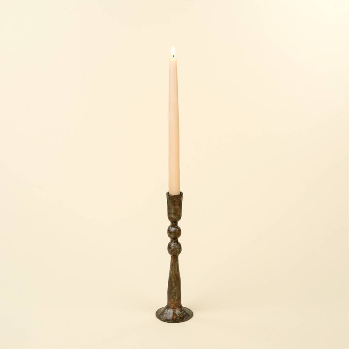 Caldera Forged Rustic Brass Candlestick