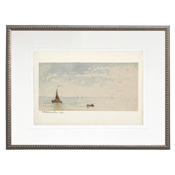 Vintage watercolor sailboat | 10" X 8"