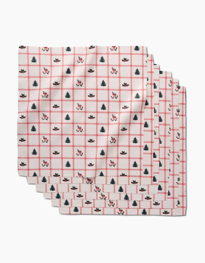 Christmas Embroidery Dinner Napkin Set