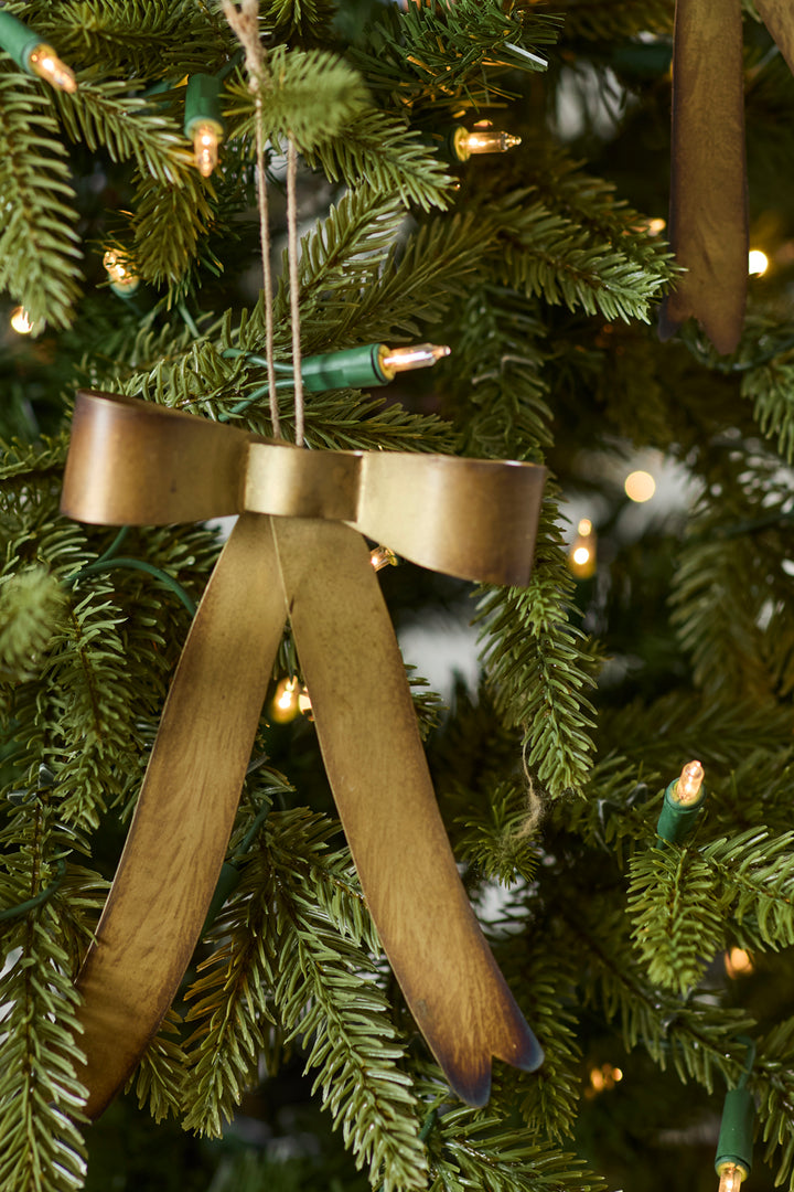 Brassy Bow Ornament