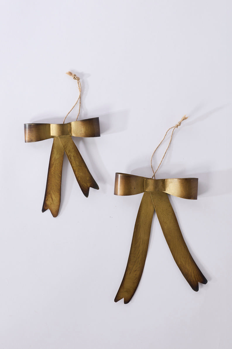 Brassy Bow Ornament