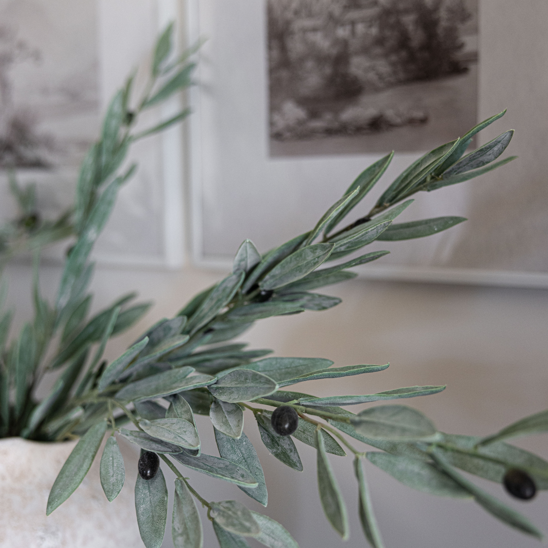 Olive Branches Green Faux Stem