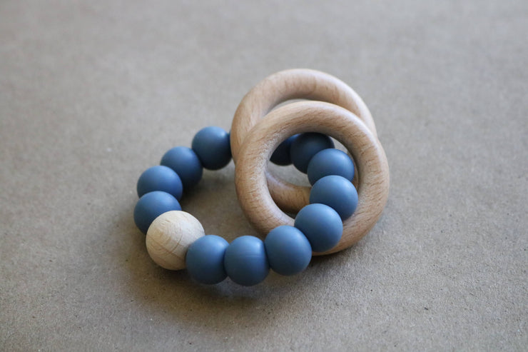 Ring Teether Color: Navy