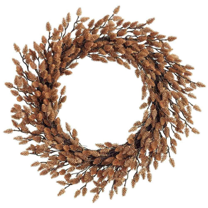 24" Plastic Pine Cone Wreath