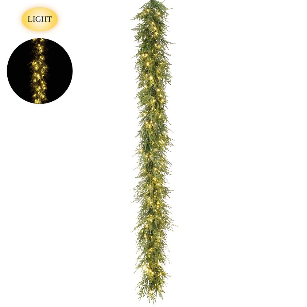 LED christmas pine garland
