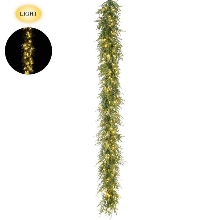 LED christmas pine garland