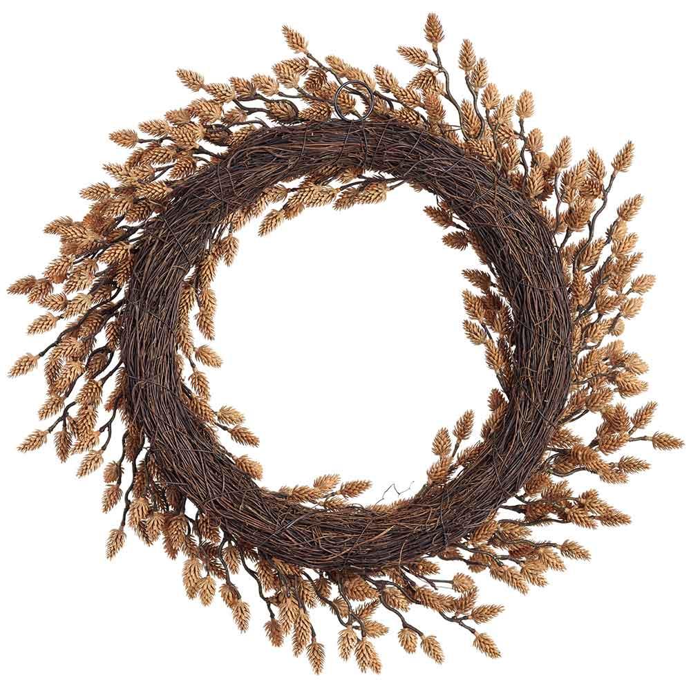 24" Plastic Pine Cone Wreath