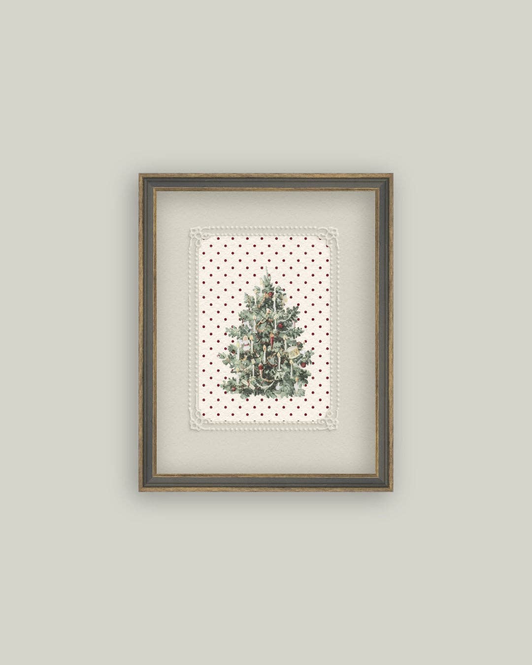 Vintage Polka Dot Tree: 11x15