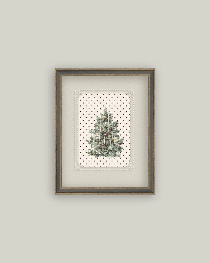 Vintage Polka Dot Tree: 11x15