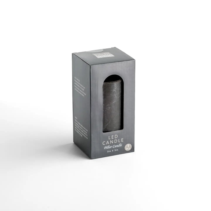 Small Gray Flameless Candle