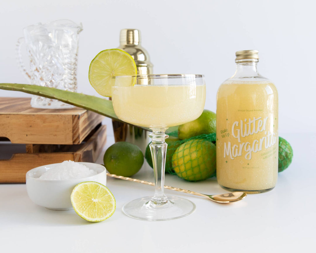 margarita drink mixer with edible glitter