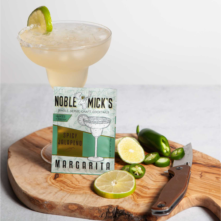 Noble Mick's Spicy Jalapeno Margarita mix with a cocktail 