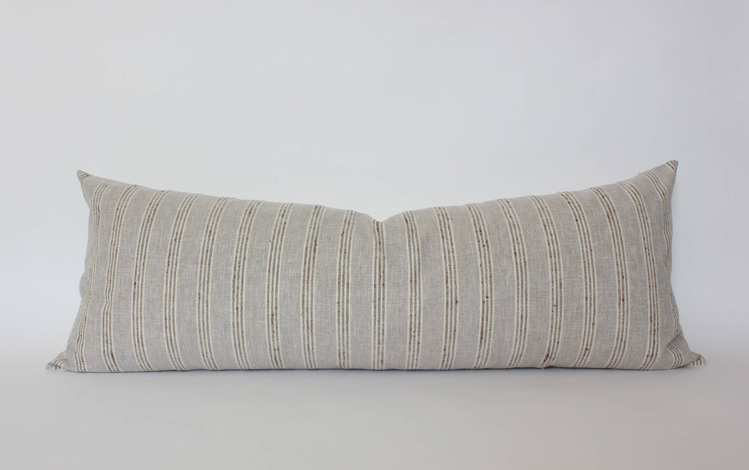 Neutral Striped Throw Pillow Cover | Landyn: 18x18